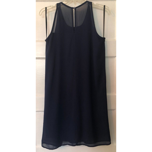 I.N. San Francisco, Women's Shift Dress, Lace Sleeveless, Navy Blue, Size Medium - Picture 2 of 8